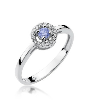 Tanzanite engagement ring white gold