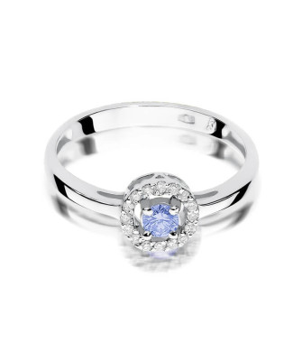 Tanzanite engagement ring white gold