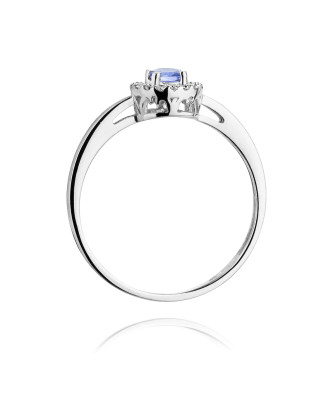 Tanzanite engagement ring white gold