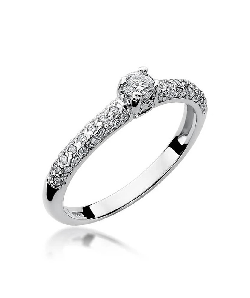 Gold ring with diamonds white gold 0.36ct