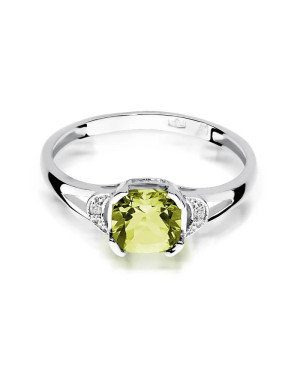 Ring with peridot white gold 1.00ct