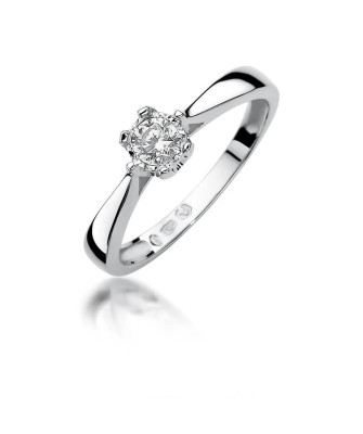 Gold ring with diamond White gold EW-429 0.20 ct