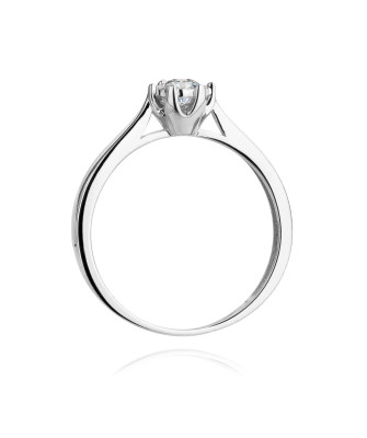 Gold ring with diamond White gold EW-429 0.20 ct