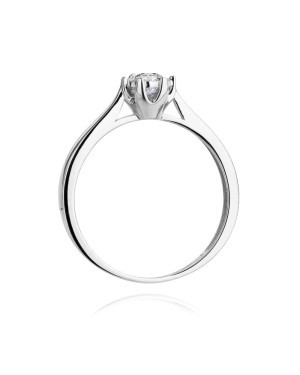 Złoty pierścionek z diamentem Białe złoto EW-429 0,20 ct