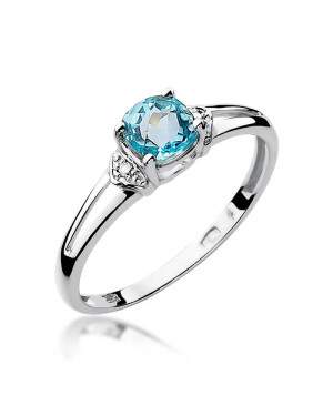 Ring with topaz white gold 0.70ct