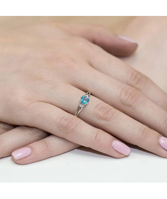 Ring with topaz white gold 0.70ct