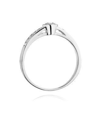 Pierścionek z topazem białe złoto 0,70ct