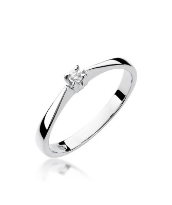Diamond engagement ring white gold 0.03ct