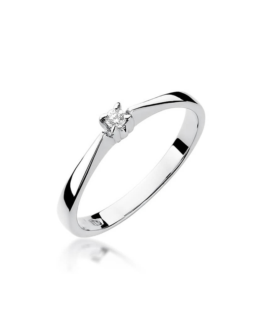 Diamond engagement ring white gold 0.03ct