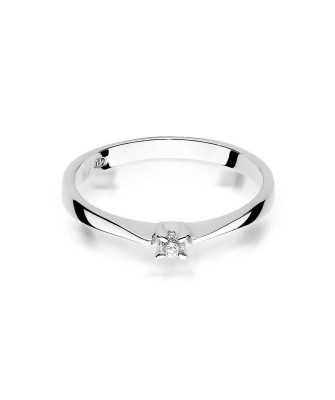 Diamond engagement ring white gold 0.03ct