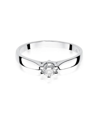 Gold ring with diamond White gold EW-222B 0.25ct