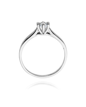 Złoty pierścionek z diamentem Białe złoto EW-222B 0,25ct