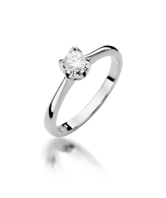 Engagement ring diamond white gold 0.30ct