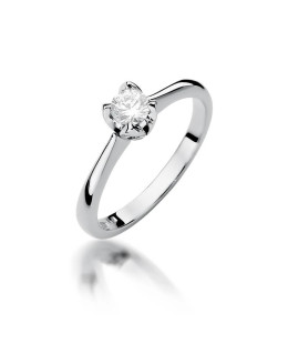 Engagement ring diamond white gold 0.30ct