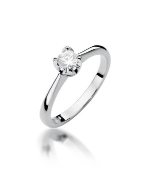 Engagement ring diamond white gold 0.30ct