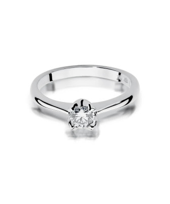 Engagement ring diamond white gold 0.30ct