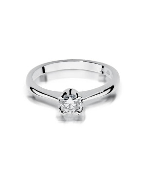 Engagement ring diamond white gold 0.30ct