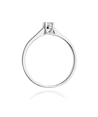 Złoty pierścionek z diamentem Białe złoto EW-239 0,20ct