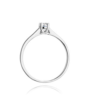 Złoty pierścionek z diamentem Białe złoto EW-239 0,20ct