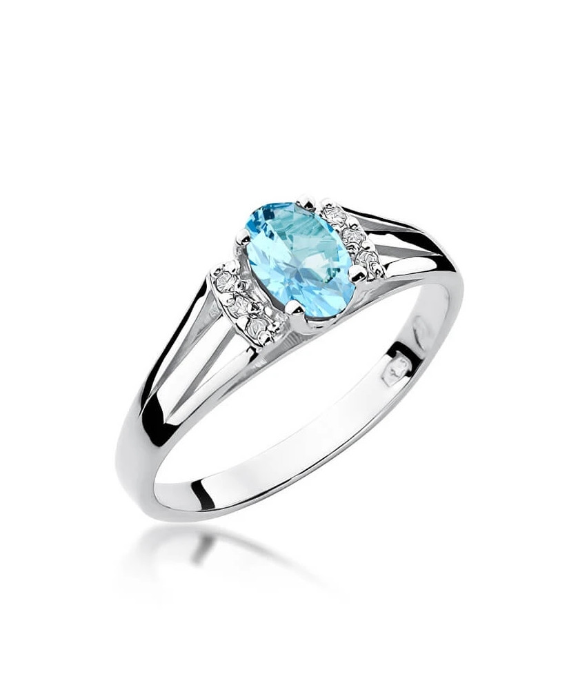 Pierścionek topaz białe złoto 0,50ct