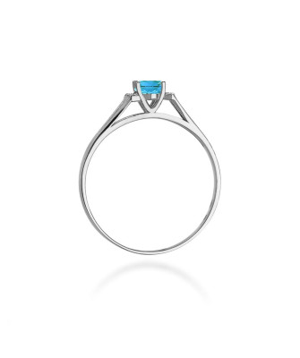 Pierścionek topaz białe złoto 0,50ct