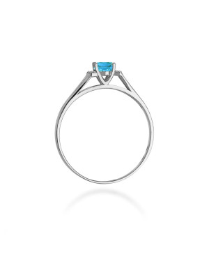 Pierścionek topaz białe złoto 0,50ct