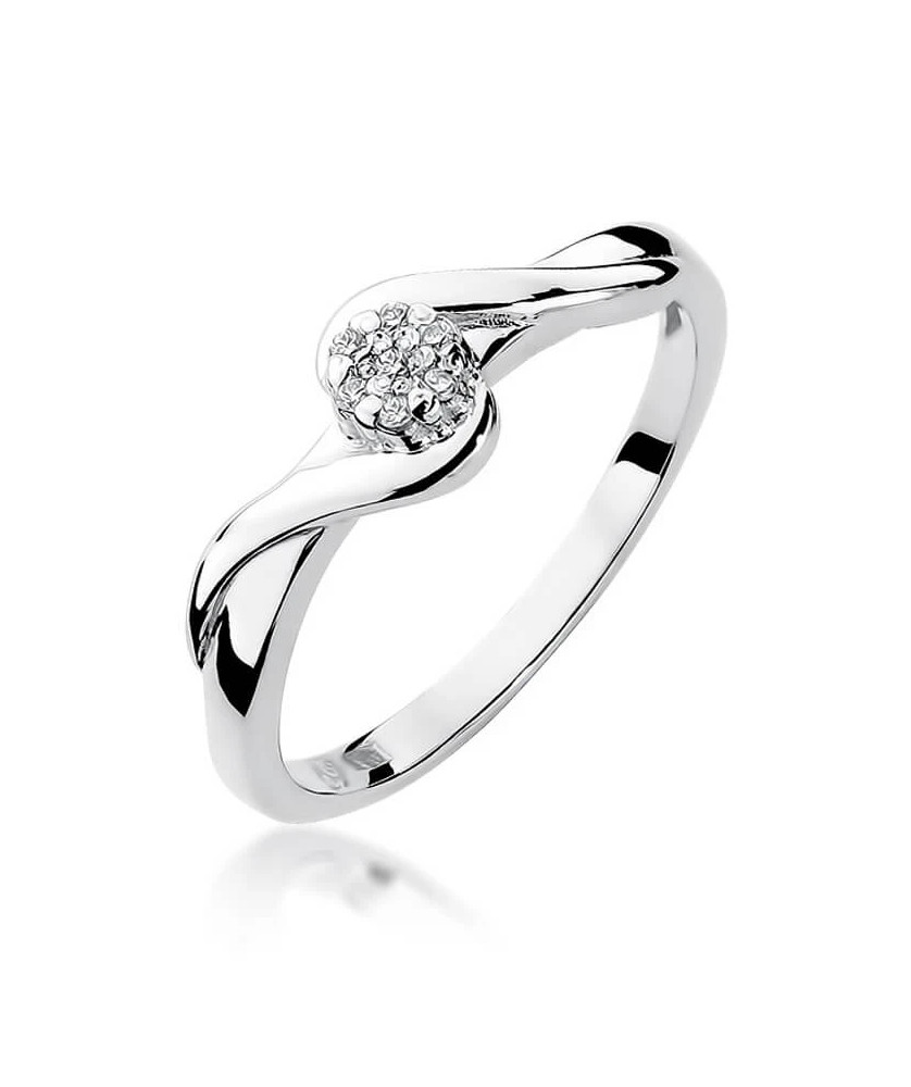 Diamond ring white gold 0.04ct