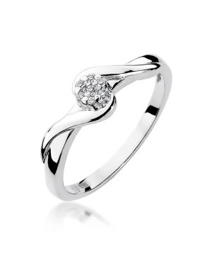 Diamond ring white gold 0.04ct