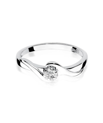 Diamond ring white gold 0.04ct
