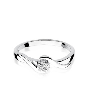 Diamond ring white gold 0.04ct