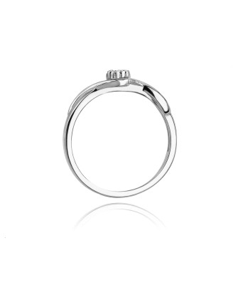 Diamond ring white gold 0.04ct