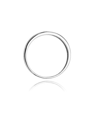 Złoty pierścionek z diamentem Białe złoto EW-64 0,03ct