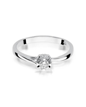 Engagement ring diamond white gold 0.10ct