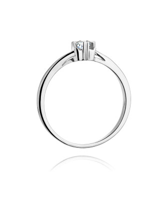 Engagement ring diamond white gold 0.10ct