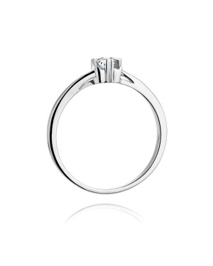 Engagement ring diamond white gold 0.10ct