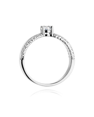 Złoty pierścionek z diamentem Białe złoto EW-356 0,45ct