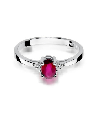 Gold ring with ruby white gold