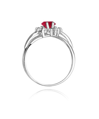 Rubin pierścionek białe złoto 1,00ct