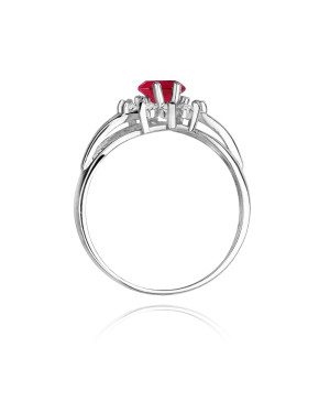 Rubin pierścionek białe złoto 1,00ct