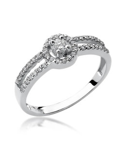 Diamond ring white gold 0.31ct