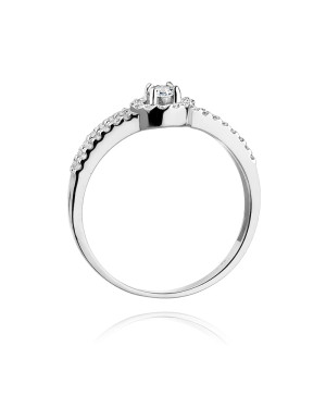 Pierścionek z diamentami białe złoto 0,31ct