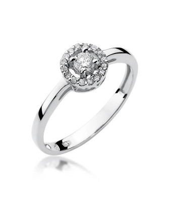 Diamond ring white gold 0.20ct