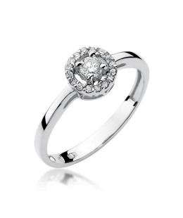 Diamond ring white gold 0.20ct