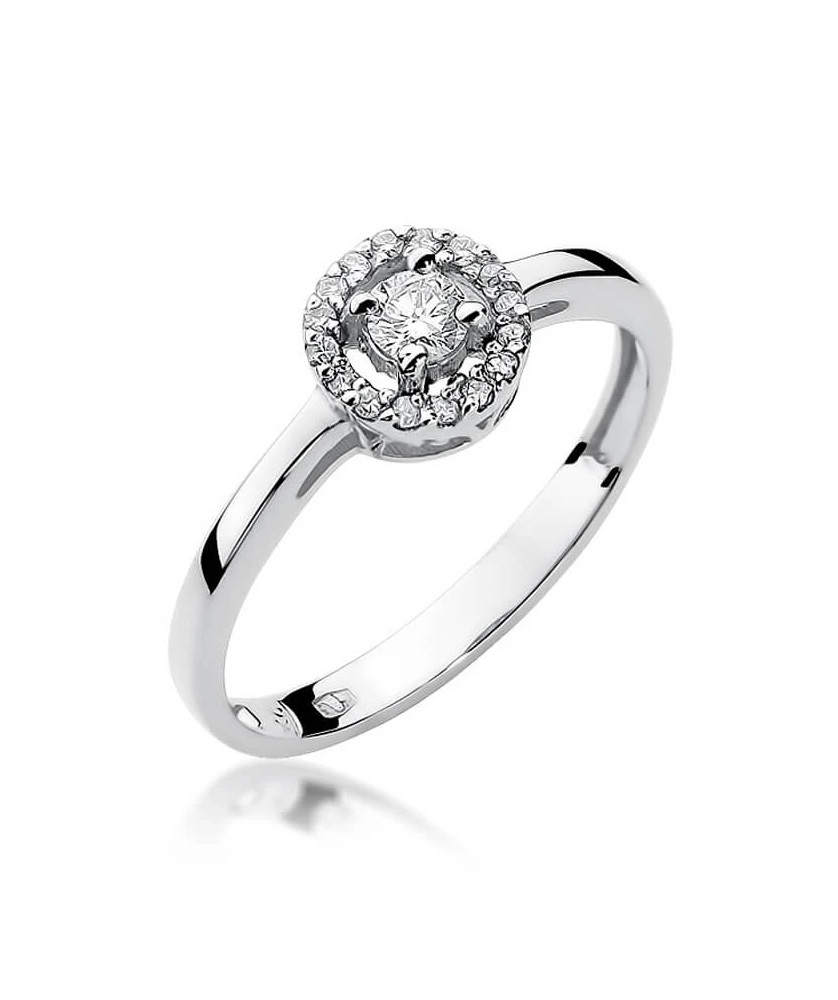 Diamond ring white gold 0.20ct