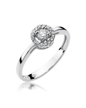 Diamond ring white gold 0.20ct