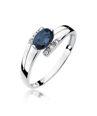 Sapphire ring white gold 0.70ct