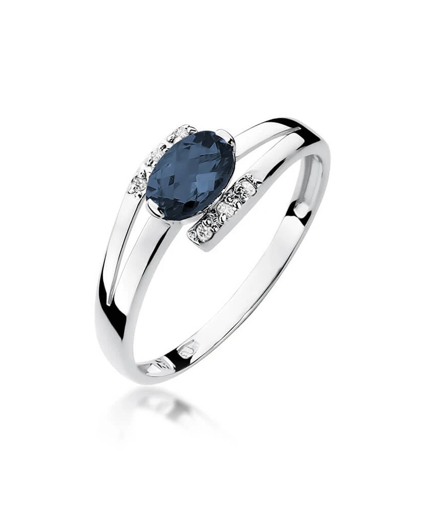 Sapphire ring white gold 0.70ct
