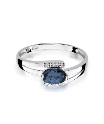 Sapphire ring white gold 0.70ct
