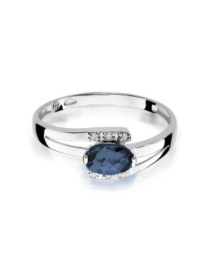 Sapphire ring white gold 0.70ct