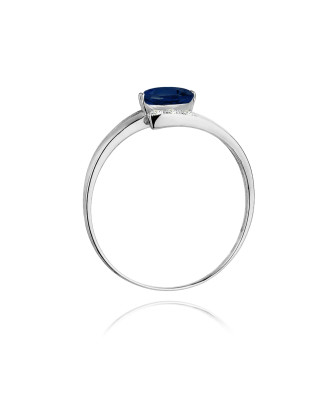 Sapphire ring white gold 0.70ct